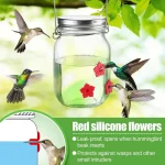 Hanging Mason Jar Bird Feeder for Outdoor Gardens 2 | PricZone