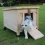 Weatherproof Wooden Cat House Outdoor Bunny Habitat