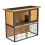 Wood Rabbit Hutch Elevated Bunny Cage Small Animal House