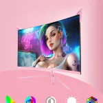 27 inch Curved Pink Gaming Monitor QHD 165Hz HDR10 3 | PricZone