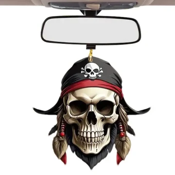 Swinging Skull Acrylic Car Pendant Rearview Charm 1 | PricZone