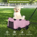 Small Pet Cart 4 Wheels Lightweight Folding Dog Stroller 2 | PricZone