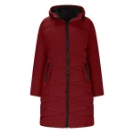 Womens Mid Length Hooded Down Coat Fleece Lined 2 | PricZone