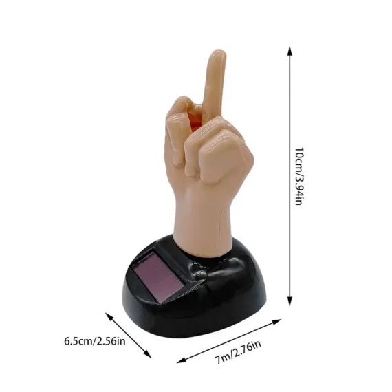 Solar Powered Funny Middle Finger Car Ornament 6 | PricZone