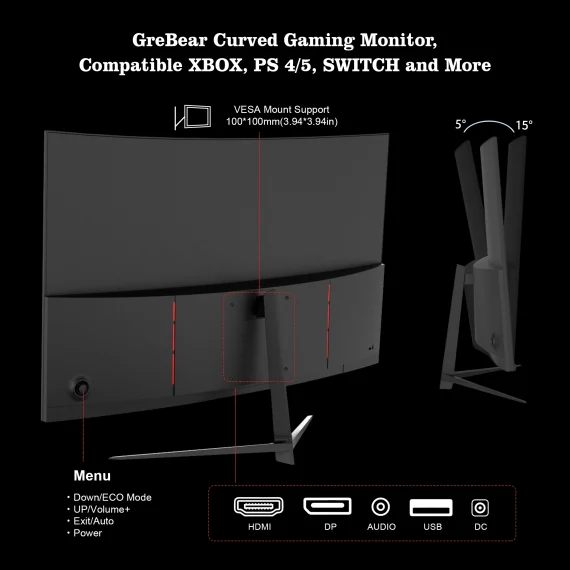 27 Inch Curved Gaming Monitor 165Hz FHD 1ms GTG 2 | PricZone