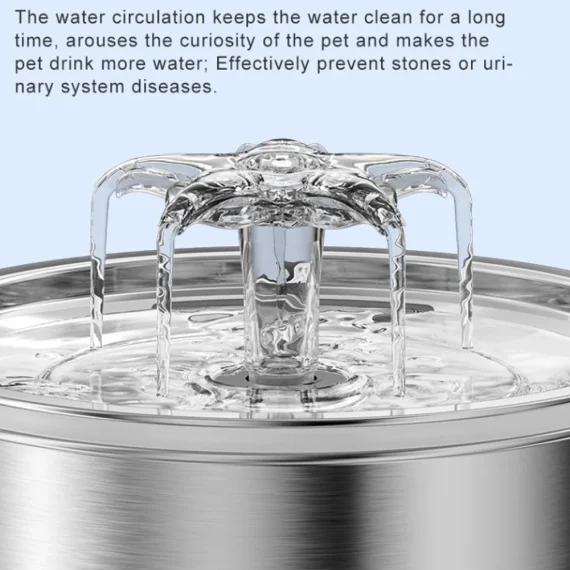 2L Stainless Steel Automatic Pet Water Fountain 3 | PricZone