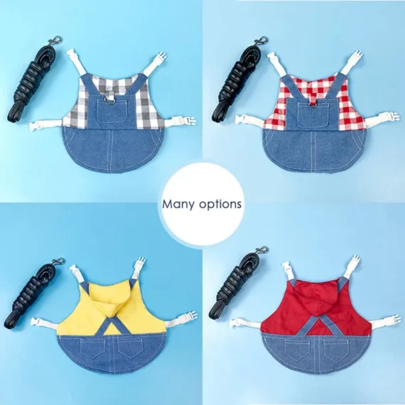 Rabbit Clothes Denim Jacket Harness and Leash Set 3 | PricZone