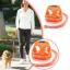 3 Dog Leash Set with Orange Mesh Harness and Chest Strap