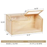 US Wooden Hamster Cage and HabitatsAcrylic Large Guinea Pig Cage with Openable Topt with Visible Acrylic BoardsNatural Wooden 3 | PricZone