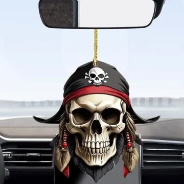 Swinging Skull Acrylic Car Pendant Rearview Charm 2