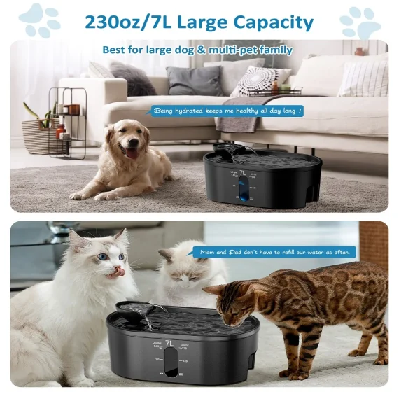 7L Cat Water Fountain Large Capacity Pet Dispenser 2 | PricZone