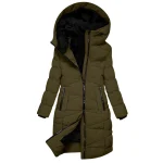 Womens Mid Length Hooded Down Coat Fleece Lined 5 | PricZone