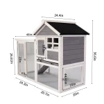 Large Wooden Chicken Coop Hen House Rabbit Hutch 6 | PricZone