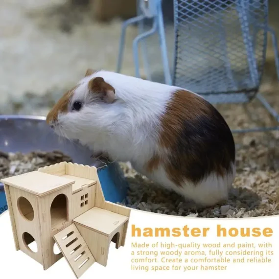 Wooden Hamster Hideout Maze and Habitat Hut 4 | PricZone