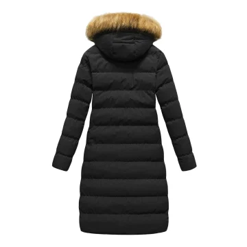 Womens Winter Faux Down Jacket with Detachable Hood 2