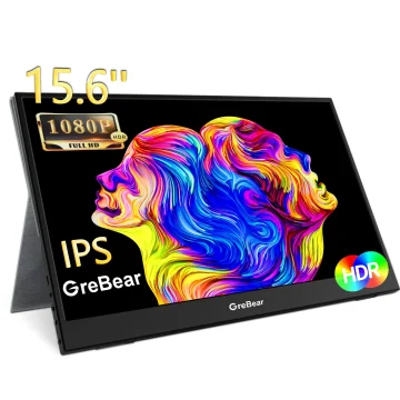 GreBear 15.6-Inch Portable Monitor FHD 1080P HDR 1