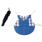 Rabbit Clothes Denim Jacket Harness and Leash Set 5 | PricZone