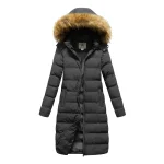 Womens Winter Faux Down Jacket with Detachable Hood 3 | PricZone