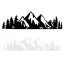 Removable Forest Snow Mountain Car Decal