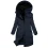 Womens Mid Length Hooded Down Coat – Fleece Lined