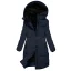 Womens Mid Length Hooded Down Coat – Fleece Lined