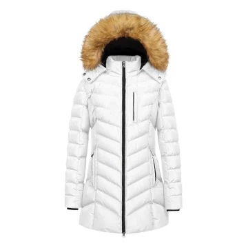 Winter Womens Long Puffer Coat Hooded Jacket 1 | PricZone