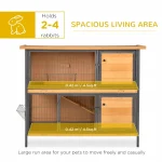 Large Rabbit Hutch 2 Floor Wooden Pet House with Ramp 5 | PricZone