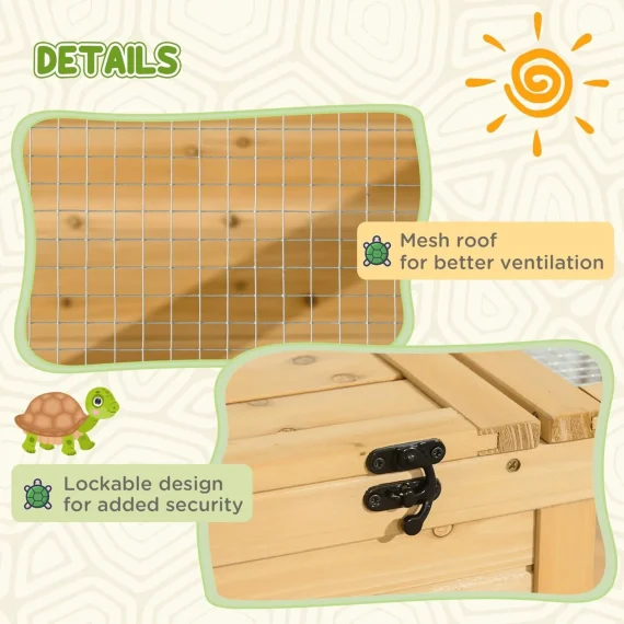 US Wooden Tortoise House Indoor Turtle Enclosure 6 | PricZone