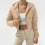 Womens Cropped Puffer Jacket Winter Warm Hooded