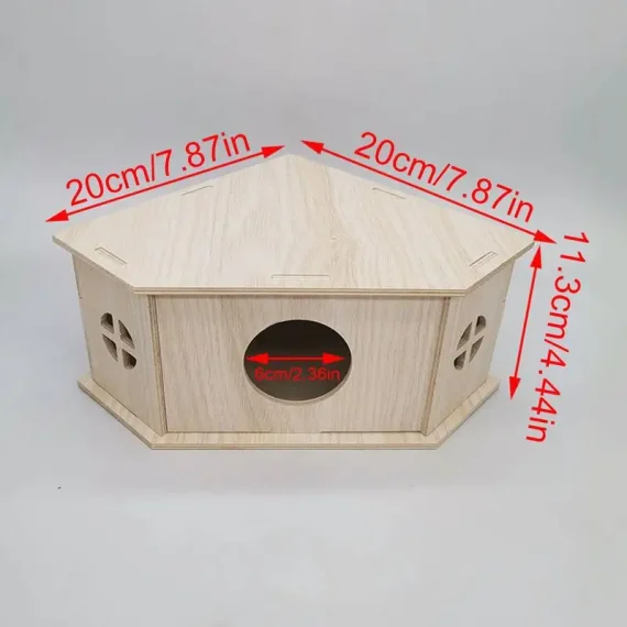 Wooden Hamster House Small Animal Habitat 6 | PricZone