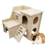 Wooden Hamster Hideout Maze and Habitat Hut