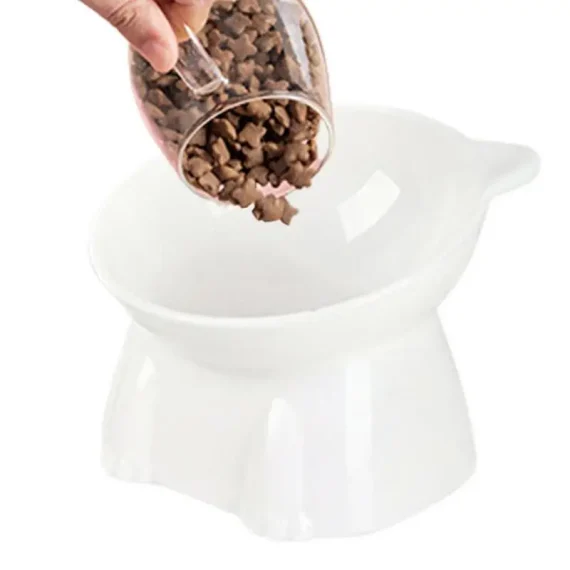 Raised Tilted Cat Bowls Non Slip Elevated Food Dish 1 | PricZone