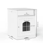 Wooden Cat Litter Box Enclosure with Drawer and Side Table 5 | PricZone