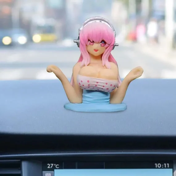 Anime Dashboard Doll Shaking Chest Girl Car Ornament 3 | PricZone