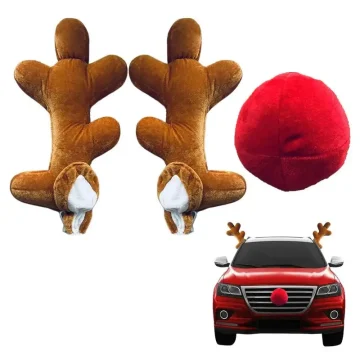 Car Reindeer Antlers and Red Nose Christmas Decor 1 | PricZone