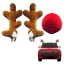 Car Reindeer Antlers and Red Nose Christmas Decor