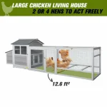 Large Wooden Chicken Coop Hen House Rabbit Habitat Outdoor Cage 5 | PricZone