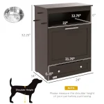 Pet Feeding Station with Storage Cabinet and Raised Bowls 2 | PricZone