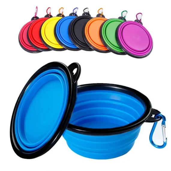 Portable Collapsible Silicone Pet Bowl with Carabiner 2 | PricZone