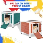 Weatherproof Outdoor Cat House Small Animal Shelter 2 | PricZone