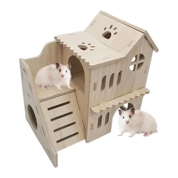 Double-decker Hamster House with Ladder and Habitat 1