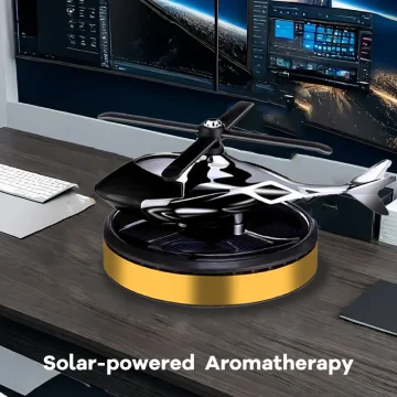 Solar Rotating Helicopter Car Perfume Accessories 2