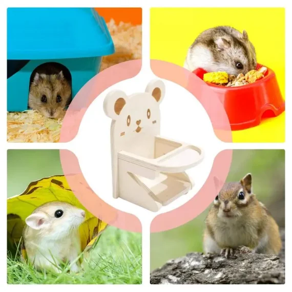 Handmade Wooden Hamster Dining Chair Habitat Decor 5 | PricZone