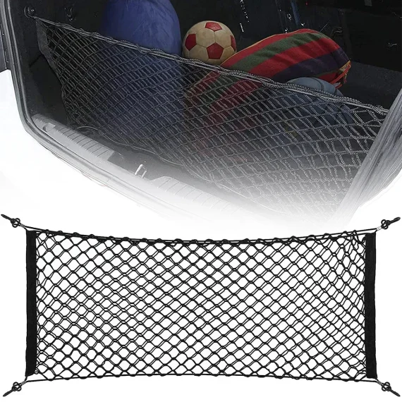 Large Rear Cargo Net Adjustable Mesh Trunk Organizer 2 | PricZone