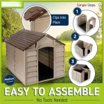 Outdoor Small Dog Kennel Plastic Pet House Weather Resistant 3 | PricZone