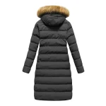 Womens Winter Faux Down Jacket with Detachable Hood 4 | PricZone