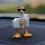 Middle Finger Duck Dashboard Ornament With Sunglasses