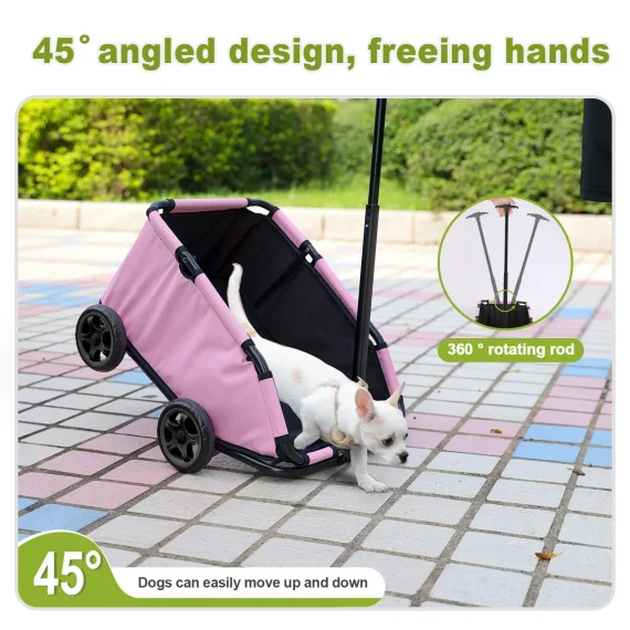 Small Pet Cart 4 Wheels Lightweight Folding Dog Stroller 5 | PricZone