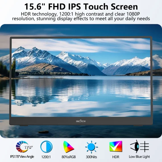 InnoView 156 inch Touchscreen Portable Monitor 1080P 3 | PricZone