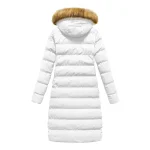 Womens Winter Faux Down Jacket with Detachable Hood 6 | PricZone